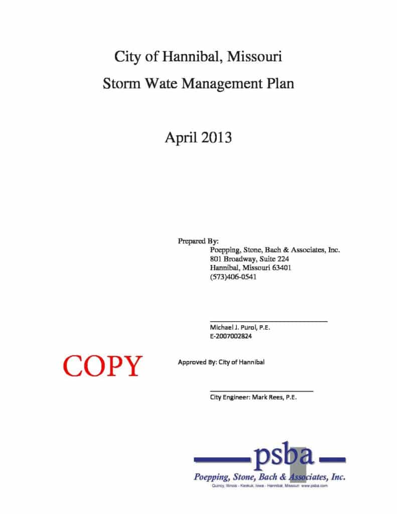 Stormwater Management Plan Pdf Hannibal Board Of Public Works